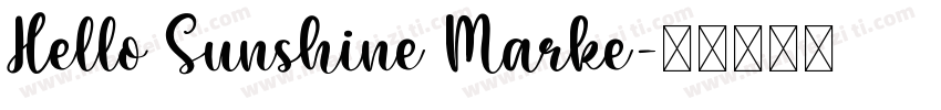 Hello Sunshine Marke字体转换